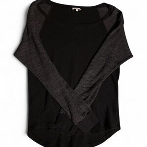 Splendid Made in USA Waffle Knit Raglan Top Small
